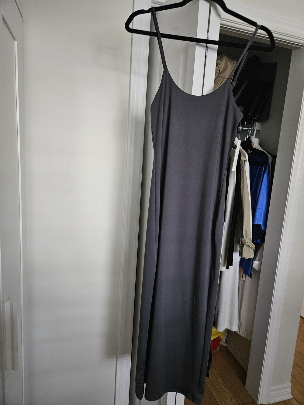 2 For 1 : Charcoal Grey & Black Slip Dresses with Spaghetti Straps